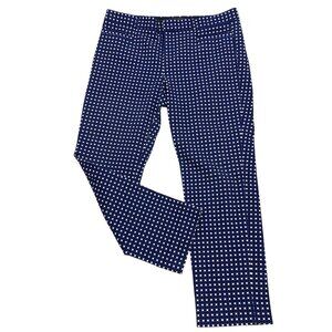 Banana‎ Republic Sloan Navy Blue Geometric Print Ankle Pants